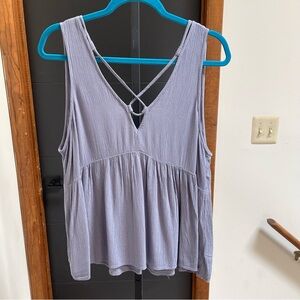 American Eagle Outfitters Lavender V-Neck Tank Top
